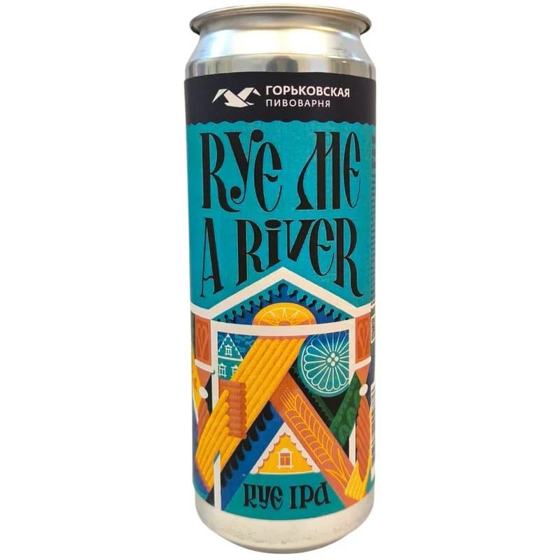 Пивной напиток Rye Me A River Rye IPA нефильтрованный осветленный пастеризованный 6.5%, 450мл