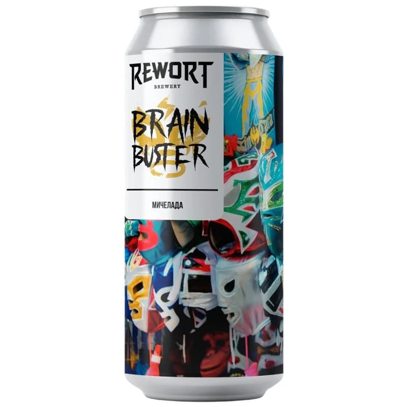 Пивной напиток Rewort Brewery Brain Buster нефильтрованный неосветленный 5%, 450мл